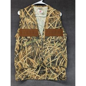 Vintage IDEAL Skyline Camo Fall Flight Vest Mens Small Waterfowl Hunting NEW USA